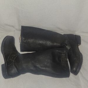 Frye Black Leather Veronica Slouch BootBlack